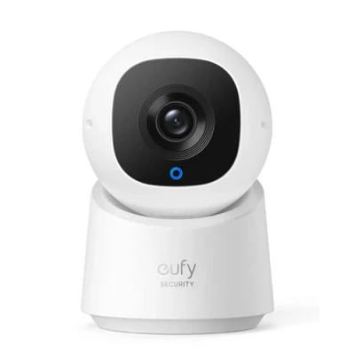 Imagen de eufy Security Indoor CAM C220, Camara vigilancia WiFi Interior con Cable, resolución 2K PTZ de 360, Human/Motion AI, Ideal como Monitor bebés/cámara para Mascotas/Seguridad en el hogar