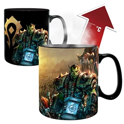 Imagen de ABYSTYLE Taza de porcelana que cambia calor, World of Warcraft Azeroth, 460 ml