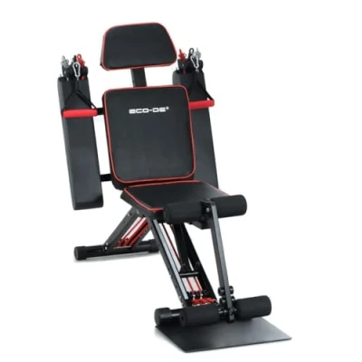 Imagen de ECODE® Banco de Musculacion Multifuncional para Casa Plegable y Ajustable Banca Musculación Gym Ejercicios Pesas, Abdominales, Press Bancos Gimnasio Fitness Entrenamiento