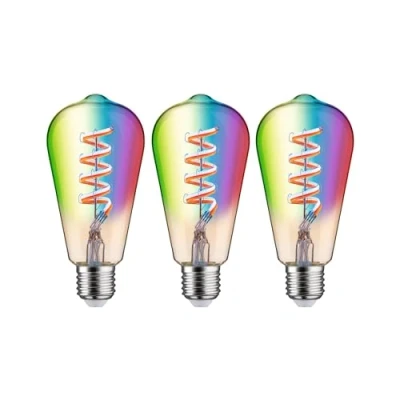 Imagen de Paulmann rústica LED ZigBee E27 6,3W RGBW oro 3 ud