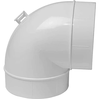 Imagen de Vent Systems Diámetro de 125 mm, codo 90 grados, tubo redondo flexible, manguera ventilación, plástico ABS