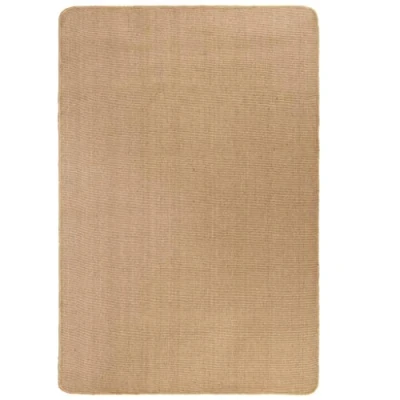 Imagen de vidaXL Alfombra de Yute con Reverso Latex 140x200cm Natural Decoración Hogar
