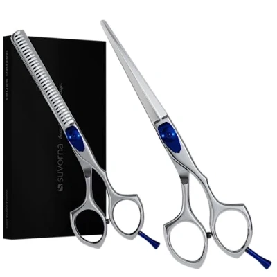 Imagen de Suvorna tijeras Peluqueria Profesional 6&quot; Tesoura Cabeleireiro Tijera Entresacar Pelo Vaciar cortar kit de para cabello Flequillo