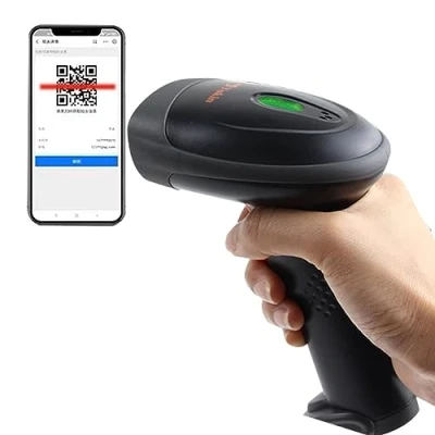 Imagen de código Barras 1D 2D inalámbrico,Lector QR Mano, Lector USB omnidireccional detección Skuda
