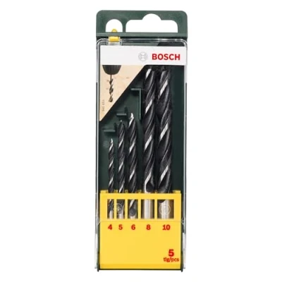 Imagen de Bosch Professional 2607019440, Verde, Amarillo, Set con 5 Brocas para Madera