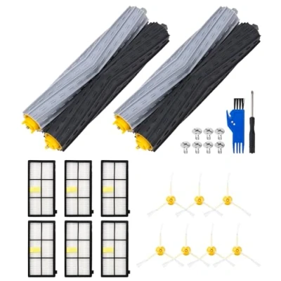 Imagen de Accesorios Recambios para iRobot Roomba 800 900 Serie 860 865 870 880 896 960 966 976 980 Aspiradora, Repuestos Cepillos Roomba,2 juegos de Principales,6 Filtros,7 Laterales