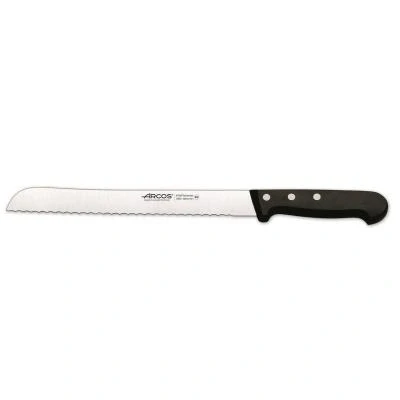 Imagen de Arcos Cuchillo para pan con Hoja Acero Inoxidable Nitrum 250 mm. Obtenga una gran variedad cortes parau comida. ideal uso doméstico diario. Serie Universal. Color negro.