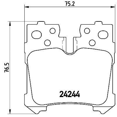 Imagen de BREMBO P 83 076 Juego de pastillas freno preparado para indicador desgaste sin accesorios LEXUS: LS IV