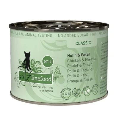 Imagen de catz finefood N 15 Pollo &amp; Fasan Comida para Gatos húmeda, refinada con quinua y berros, 6 latas de 200 g