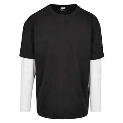 Imagen de Urban Classics Oversized Shaped Double Layer TEE Camiseta de manga larga, Hombre, Talla: XL, Black/white