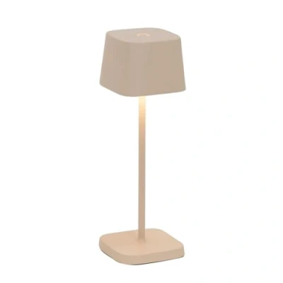 Imagen de Zafferano, Ofelia Micro Lamp, Lámpara de Mesa Portátil y Recargable con Control Táctil, para Salón Exterior, Atenuador, 2200 3000 K, Altura 20 cm, Color Arena