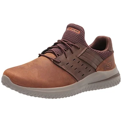 Imagen de Skechers USA Men&#039;s Delson 3.0 Ezra Leather Bungee Lace Slip On Sneaker, CDB, 10.5 X Wide