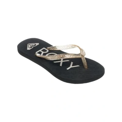 Imagen de Roxy Viva Sparkle, Sandalia, Black M Gold, 32 EU
