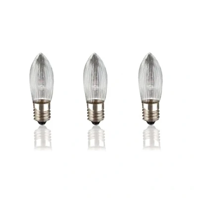 Imagen de Hellum Velas de repuesto para arco flotante, 3 unidades, 8 V, W, vela estriada árbol Navidad, velas, cadenas luces interiores con 30 focos, bombillas E108 V3 W22 lúmenes,
