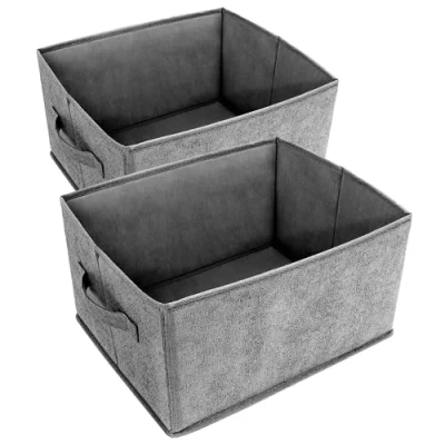 Imagen de AiQInu Organizador Armario Ropa, 2 pcs de Ropa para Plegable, Extragrande Textil PE Rígido Almacenar Interior, Calcetines, Camisetas,Corbatas, Bufandas