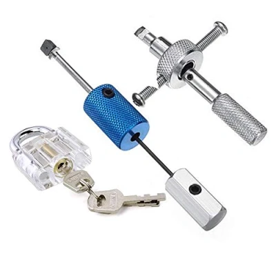 Imagen de Loboo Idea Juego de 2 piezas cerrajería Disco y candado hoja transparente. civil con cerradura transparente