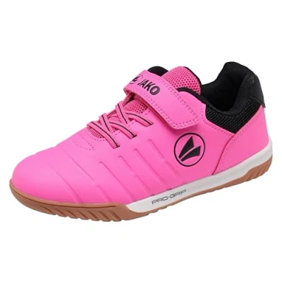 Imagen de JAKO Finesto Unisex Zapatillas de entrenamiento para niños, Talla: 28, Neon pink/jet black Zapatos