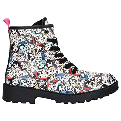 Imagen de Geox Disney Princess Botines con cordones para niños, Talla: 32, White/multicolor Zapatos