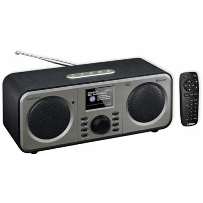 Imagen de Lenco DAR 030 Radio Dab+ Bluetooth V.5 Receptor y FM 10 emisoras 2 x 3 W RMS Mando a Distancia Función de Alarma Negro