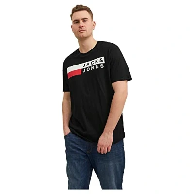 Imagen de Jack &amp; Jones Jjecorp Logo Tee Ss O neck Noos Pls Camiseta, Negro 2, 3XL Grande para Hombre