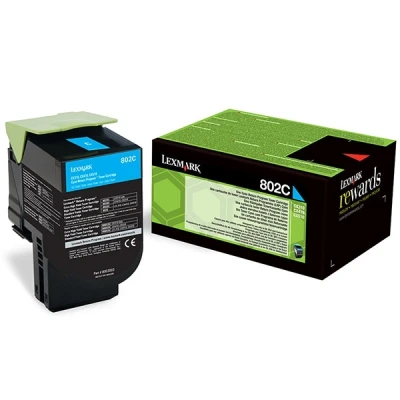Imagen de Tóner Cian Lexmark 802c Retornable (1000 Pag) 80c20c0