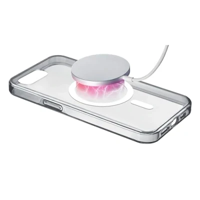 Imagen de Funda móvil CellularLine CLEAR MAG, Apple, Para iPhone 16e, Compatible con MagSafe, Transparente