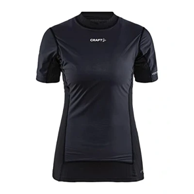Imagen de Craft Active Extreme X Wind SS W Tops, Mujer, Negro, Granito (Black/Granite), L