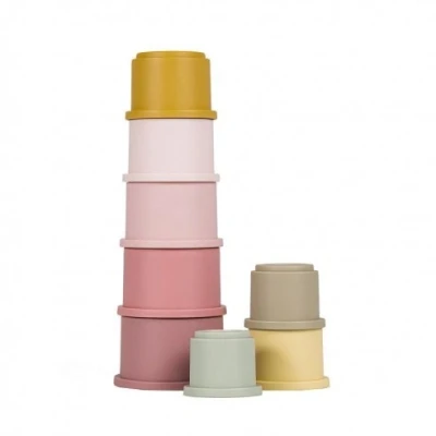 Imagen de Cubos apilables rosas Little Dutch