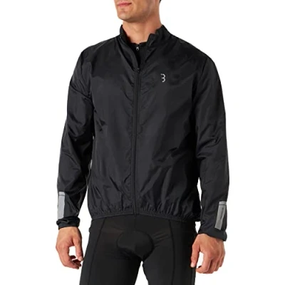 Imagen de BBB Baseshield Chaqueta de Ciclismo a Prueba Viento y Repelente al Agua Cremallera Longitud Completa Agarre elástico, Unisex Adulto, Negro, XXXL