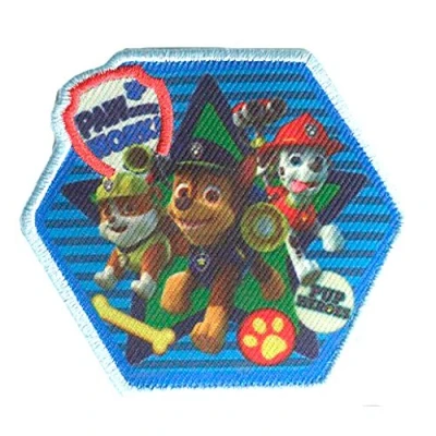 Imagen de Paw Patrol Patrulla Canina &#039;Paw Some Work&#039; Parches Termoadhesivos Bordados Aplique Para Ropa, Tamaño: 6,2 x 7 cm