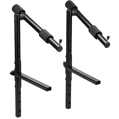 Imagen de K&amp;M 18953 estante plegable para Stagepiano blanco, acero altura variable de 60 a 100 cm