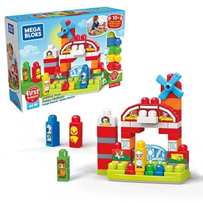 Imagen de Mega Bloks Granja Musical, Juguete de construcción para bebé +1 año (Mattel GCT50)