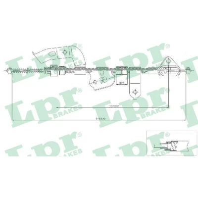 Imagen de LPR C0132B Cable de Freno Mano 1486/1243 Tambor