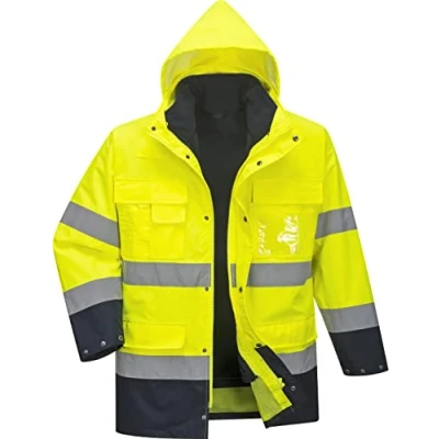 Imagen de Portwest Chaqueta Lite 3 En 1, De Alta Visibilidad, Tamaño: L, Color: Amarillo/Marino, S162YNRL