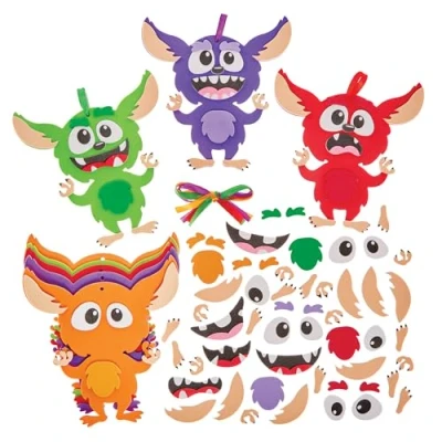 Imagen de Baker Ross FX859 Kits de Decoración Navideña Gremlin Mix and Match Pack 8, para Niños
