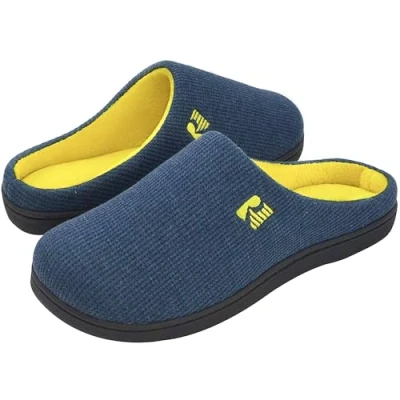 Imagen de RockDove Zapatilla de dos tonos y espuma viscoelástica para Hombre, 40/41 EU, Azul Marino Amarillo