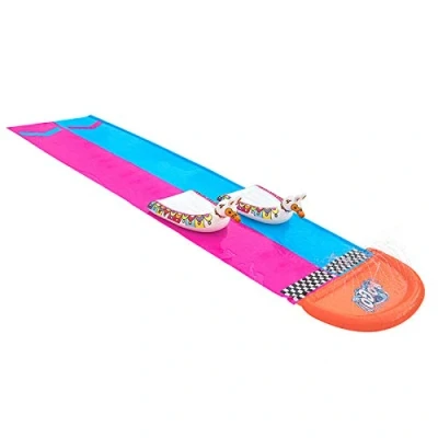 Imagen de Bestway H2OGO 2er Wasserrutsche mit aufblasbaren Lama Schwimmtieren 487 cm Tobogán acuático Inflable Color, (6942138968897)