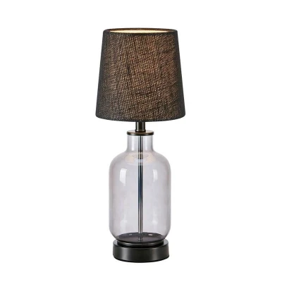 Imagen de Markslöjd Lámpara de mesa Costero, gris ahumado/negro, 43 cm