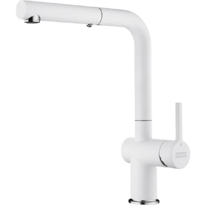 Imagen de FRANKE 115.0653.387, Grifo del fregadero de la cocina Active L pull out spray, Blanco polar