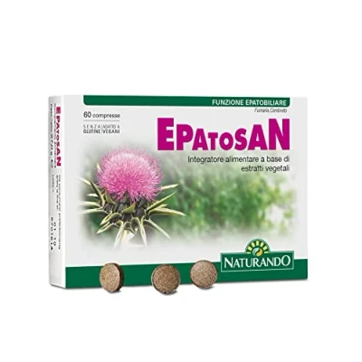 Imagen de Naturando Epatosan Complemento Alimenticio Para La Función Hepática con Alcochofa, Cardo Mariano, Diente de León 60 Comprimidos