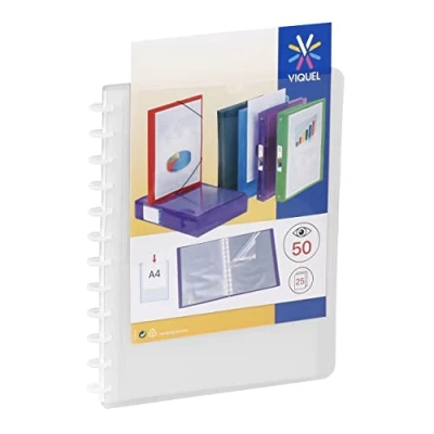 Imagen de Viquel funda para documentos con extraíble (50 vistas, personalizable), color incoloro