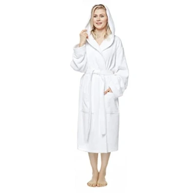 Imagen de Arus Albornoz con capucha para mujer, longitud normal, tamaño mujer: XL alto, unisex: L Blanco