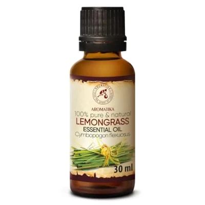 Imagen de Aceite Esencial Limoncillo 30ml Cymbopogon Flexuosus India 100% Natural &amp; Puro Hierba de Limón para Aromaterapia Salud Relajación Masaje Difusor Aroma Lámpara