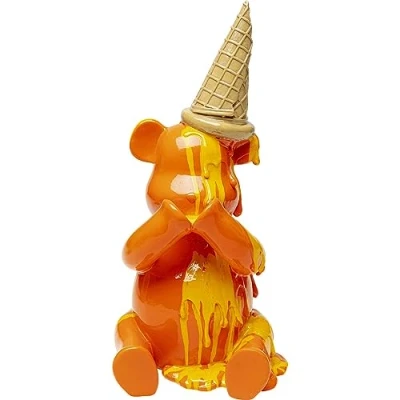 Imagen de Kare Figura Decorativa de diseño Oso gelatina Sentado en poliresina, Pintado a Mano, 37 x 18 17 cm (Alto Ancho Profundidad)