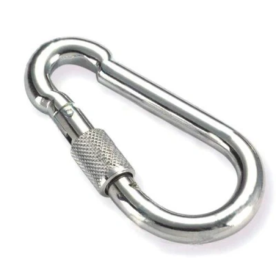 Imagen de Constrabo 1x Mosquetón con tapón de Rosca 140x12mm, Similar Norma DIN5299C Gancho Resorte acero galvanizado una Capacidad Carga 430kg Bomberos