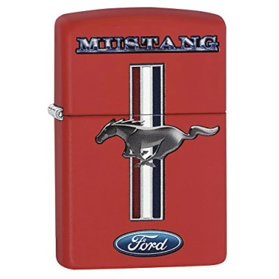 Imagen de Zippo Ford Mustang Mechero de Gasolina (latón, Efecto Acero Inoxidable, 1 x 6 cm)
