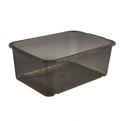 Imagen de keeeper Contenedor de almacenamiento, Plástico resistente (PP), 4,5 l, 30 x 20 11 cm, Wilma, Gris Crystal