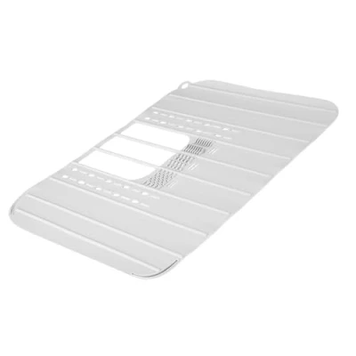 Imagen de Alfombrilla de silicona plegable para brochas maquillaje, ahorro espacio, organizador fregadero, fundas fregaderos baño encimera