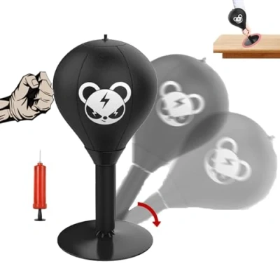 Imagen de Fun Punch Rage Bag,Desktop Punching Ball,Saco De Boxeo para Mesa,Saco Niño,Saco Oficina,Saco Escritorio con Ventosas Fuertes,Saco Independiente