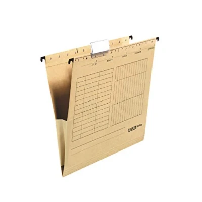 Imagen de Falken UniReg A4 carpetas colgantes con protectores de bordes, Pack 5, color marrón 25er